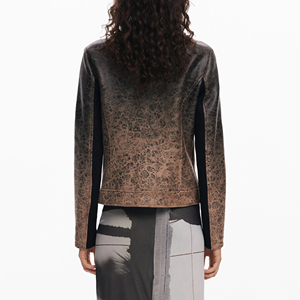 Professional New Stylish Casual Wear Solid Color <b>Women</b> Sheep Skin <b>Leather</b> Jacket Waterproof Breathable Cotton Best Quality - Product Image 3