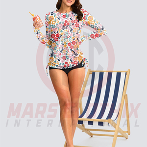 Best Seller Wholesale Price Customized Logo Printing <b>Women</b> <b>Rash</b> <b>Guard</b> New Stylish Custom Color <b>Women</b> <b>Rash</b> <b>Guard</b> - Product Image 2