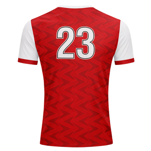 Maillot de football rouge et blanc Woolwich Rica, respirant, anti-humidité, pour entraînement sportif, uniforme d'équipe homme/femme - Product Image 3