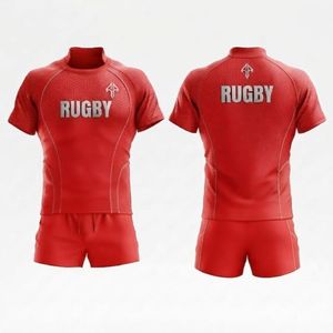 Nuevo Uniforme de Rugby Transpirable para Hombre, con Malla, Impresión por Transferencia de Calor, Color Sólido, 100% Poliéster, Premium, Alta Calidad, para Toda Temporada - Product Image 1