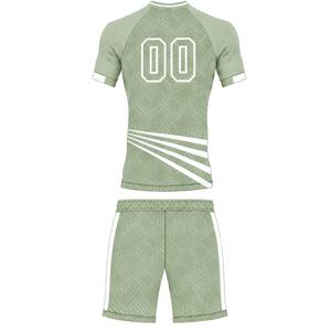 <b>Lime</b> <b>Green</b> Football Jersey <b>Shorts</b> Set Breathable Athletic Team Uniform Training Wear Performance Sports Clothing - Product Image 2