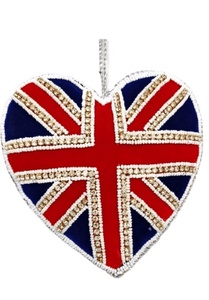 Ornement de Noël artisanal de haute qualité en forme de cœur, Zardozi, décoration de sapin en velours perlé de luxe, cadeaux de festival, vente en gros - Product Image 6