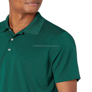 เสื้อโปโลสำหรับผู้ชายเสื้อกอล์ฟแขนสั้นทรงเข้ารูปพิมพ์โลโก้แบบเรียบๆสำหรับฤดูร้อน - Product Image 4