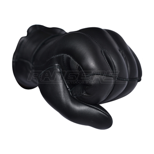 Black Tactical Gloves Protective Knuckle <b>Padded</b> Outdoor <b>Practice</b> Gear Impact Resistant OEM Leather Training Gloves - Product Image 4