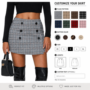 Falda pantalón plisada de chifón a cuadros transpirable para mujer, popular en TikTok, para deportes de invierno, tenis, golf, con bolsillo trasero en la cintura, talla grande - Product Image 2