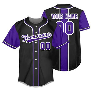 Camiseta de béisbol y softbol personalizable para hombre y mujer, 100% poliéster, transpirable, corta, personalizada con nombre y número del equipo, ropa deportiva - Product Image 4