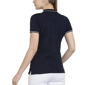 Polo de travail pour femme noir très demandé, tissu durable et respirant, broderie personnalisée, fournisseur en gros - Product Image 4