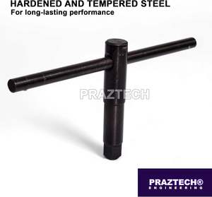 Clé de mandrin de tour à tête carrée pour mandrins à 3, 4 ou 6 mors, en acier trempé, robuste - Product Image 2