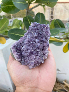 Amethyst Druzy <b>Cluster</b> | Natural Purple <b>Crystal</b> Geode | Raw Mineral Display for Home Decor & Gift Chakra Stones Feng Shui - Product Image 5