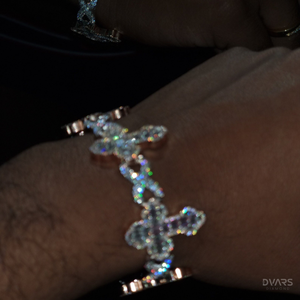 Bracelet Moissanite Croix Infini Sertie de Pierres, Testée au Diamant, Bijoux Hip Hop, Bracelet en Argent 925, Bijoux Religieux - Product Image 2