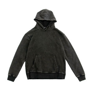 Sudadera con Capucha Unisex, Corte Holgado, Color Sólido, Manga Larga, Informal, Impermeable, 100% Algodón, Felpa Francesa - Product Image 1