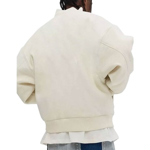 Blouson aviateur d'hiver en satin de laine pour hommes de haute qualité Design élégant à capuche avec revêtement de basket-ball universitaire tricoté respirant - Product Image 2