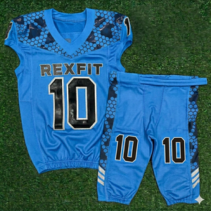 Conjunto de Uniforme de Fútbol Americano para Adultos Rexfit Sports, Transpirable, 100% Poliéster, Antibacteriano, Diseño Personalizado - Product Image 1