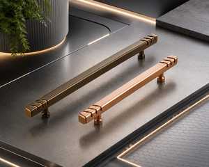 Modern <b>Gold</b> T Bar Cabinet Handles Satin Finish Tubular <b>Drawer</b> <b>Pulls</b> Bedroom Furniture Hardware Wardrobe Dresser Knobs Bulk Buy - Product Image 2