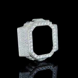 DW5600 Ice Armor Edition Mod Watch Heavy Duty Metal <b>Case</b> Crystal Diamond Look Premium Urban Streetwear Wristwatch - Product Image 3