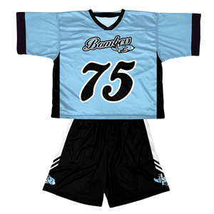 Ensemble de maillots de lacrosse bleu clair Penguins 22, col en V, manches courtes, respirant, uniformes pour adultes, unisexe, impression par sublimation - Product Image 6