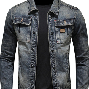 Men <b>Jeans</b> Jacket Wholesale Custom Solid Color Denim Jacket Premium Pakistan Clothing Manufacturer Export - Product Image 4
