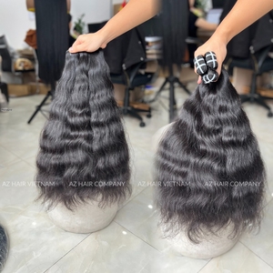 Super doble dibujado Natural ondulado 12A grado Remy virgen cabello humano crudo vietnamita trama paquetes de cabello humano - Product Image 1