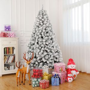 Albero di Natale Artificiale Pre-Illuminato Effetto Neve da 120 cm con 800 Rami e 300 Luci per Decorazioni Festive - Product Image 4
