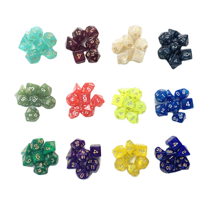 Marbled Resin Crafts <b>Dice</b> Square Polyhedral <b>Dice</b> <b>Set</b> White Numbers Edges Durable Eco-Friendly for RPG DND Tabletop Games - Product Image 6