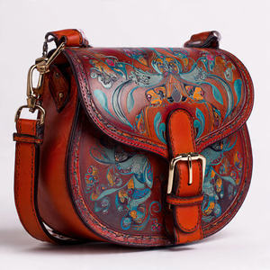 Sac bandoulière en cuir véritable sublimé, imperméable, pour femme, mode été - Product Image 1