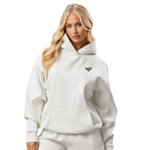 Sudadera con Capucha Premium para Mujer, Invierno, Color Sólido, Algodón y Felpa, Manga Larga, Corte Holgado, Bolsillo Canguro Frontal, Estilo Urbano, Uso Diario - Product Image 1