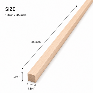 Tiges carrées en bois massif non finies pour la fabrication de meubles, l'artisanat DIY, la décoration intérieure, taille personnalisée OEM ODM - Product Image 2