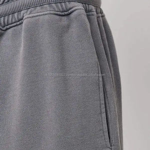 <b>Men's</b> Streetwear Baggy High Waist Custom Logo Vintage Acid Washed Wide Leg <b>Flare</b> Waterproof Canvas Sweatpants Made in Pakistan - Product Image 2