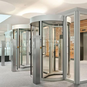 Porte tournante automatique pour hôtel, verre trempé imperméable, finition haut <span class=keywords><strong>de</strong></span> gamme et solution d'entrée intelligente pour bâtiments <span class=keywords><strong>de</strong></span> luxe - Product Image 5