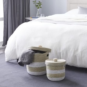 Wholesale Vietrustic Rustic Round Seagrass Storage <b>Basket</b> Sustainable Handmade Multifunction Organizer for Daily Use - Product Image 4