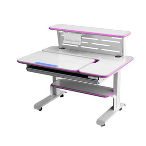 Mesa de Estudio Infantil Cuadrada Moderna de Plástico Ajustable con Soporte para Tablet y Cajón de Almacenamiento para el Hogar y la Escuela - Product Image 1