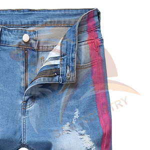 Shorts de Mezclilla de Color Sólido de Primera Calidad con Logotipo Personalizado para Hombre, Nuevos Shorts de Mezclilla Transpirables, Resistentes al Viento y de Secado Rápido - Product Image 4