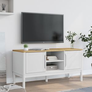 Supporto TV legno massello pino FLORO bianco 44.9 "x 16.9" x 21.7 "solido pino TV Stand - Product Image 3