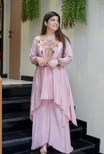 Conjunto de Salwar Kameez Rosa Elegante para Mujer, en Rayón, con Bordado, de Secado Rápido, Disponible en 2 Colores, para Fiestas y Todas las Temporadas - Product Image 1