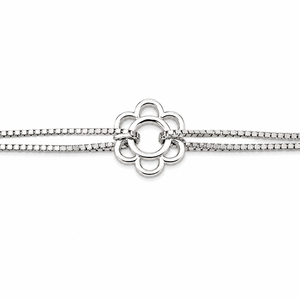 925 Sterling Silver Multi Strand Flower <b>Anklet</b> High Polish Minimalist Women Jewelry Daily Wear Beach Party Gift Adjustable Chain - Product Image 3