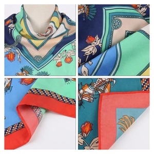 NORTH APPROACH Women's Square Silk Scarf Floral Print Elegant Multi-Functional Fashion Accessory All Seasons - Product Image 4