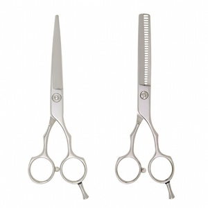 Juego de tijeras de peluquería de acero inoxidable japonés de súper calidad con punta afilada para cortes en capas y degradados - Product Image 1
