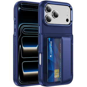Funda Protectora para Teléfono con Soporte y Ranura para Tarjetas de Silicona TPU + PC - Product Image 1