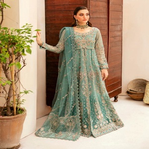 Ramsha Volume Luxury Organza 3 piezas Wedding Collection Lehenga Choli con bordado pesado Venta al por mayor Pakistani Salwar Kameez - Product Image 5