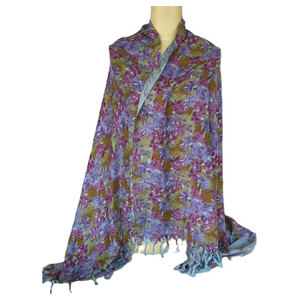 Elegant Flower Print Viscose Scarf Soft Lightweight Floral Pattern <b>Wrap</b> Shawl Fashionable Women Neck <b>Head</b> Hijab Stole Spring - Product Image 1