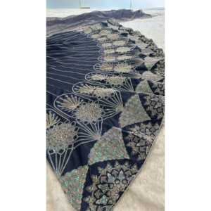 Ensemble de Lehenga Choli pour femmes, vêtements de fête, avec fil de séquence arc-en-ciel et travail de Dori - Product Image 6