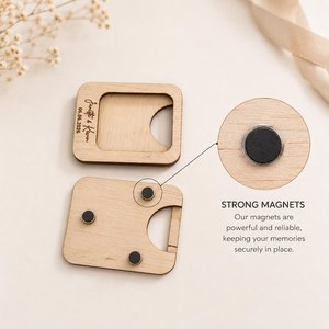 Custom Wooden Photo Frame Laser Engraved <b>Name</b> <b>Plate</b> Wood Picture Holder Wedding Anniversary Birthday Gift - Product Image 6