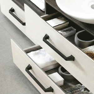 Top Selling Midcentury Modern Matte <b>Black</b> Zinc Alloy Cabinetry Handles Furniture Hardware for Dresser Kitchen Bedroom Wardrobe - Product Image 5