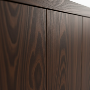 ตู้ไซด์บอร์ด 4 บาน รุ่น Soft Edge ทำจาก MDF ทันสมัย พร้อมผิวไม้โอ๊คแท้ กันน้ำได้ - Product Image 4