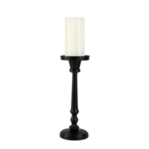 Support de bougie en gros pour la décoration intérieure, finition noire, en aluminium moulé, porte-bougie pilier fait main et personnalisé - Product Image 1