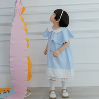 Mère, enfants et jouets Vêtements pour enfants Robes bébés filles Broderie Couleur personnalisée Rose Blanc Bleu 2 pièces Occasion Party-Chick