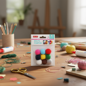 Boule de pompon ILAN 3,0 cm multicolore pour décoration artisanale - Product Image 2