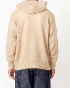 Sudadera con Capucha de Mohair Personalizada con Logotipo, Sudadera de Hombre con Mezcla de Lana y Mohair, 100% Algodón, Forro Polar Cálido para Invierno, Cierre de Cremallera, Corte Holgado, Todas las Tallas, Bordada - Product Image 6