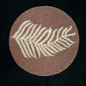 Ensemble de dessous-de-verre perlés faits à la main avec perles de verre de qualité supérieure, résistants à la chaleur, pour la décoration de table à manger, cadeau de mariage, maison - Product Image 6