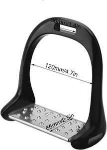 Étriers de cheval en métal robuste, résistants à la rouille, avec large surface antidérapante, accessoires d'équitation - Product Image 3